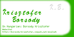 krisztofer borsody business card